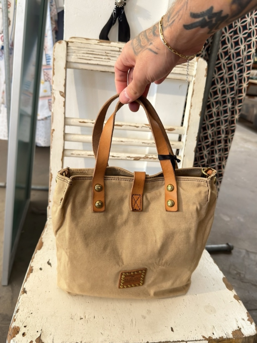 Campomaggi Genziana Shopping Bag with Teodorano Print - Picture 2 of 4